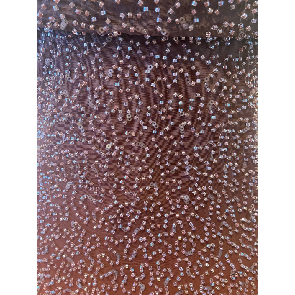 Oh Polly Beaded Mini Dress Sz 8 Prom Red Brown Ombre Strapless Bodycon Fairy NWT - Picture 2 of 10